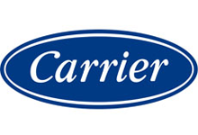 Логотип компании Carrier — одного из пионеров в области климатической техники и систем кондиционирования, символизирующий качество и инновации в создании комфортного климата.